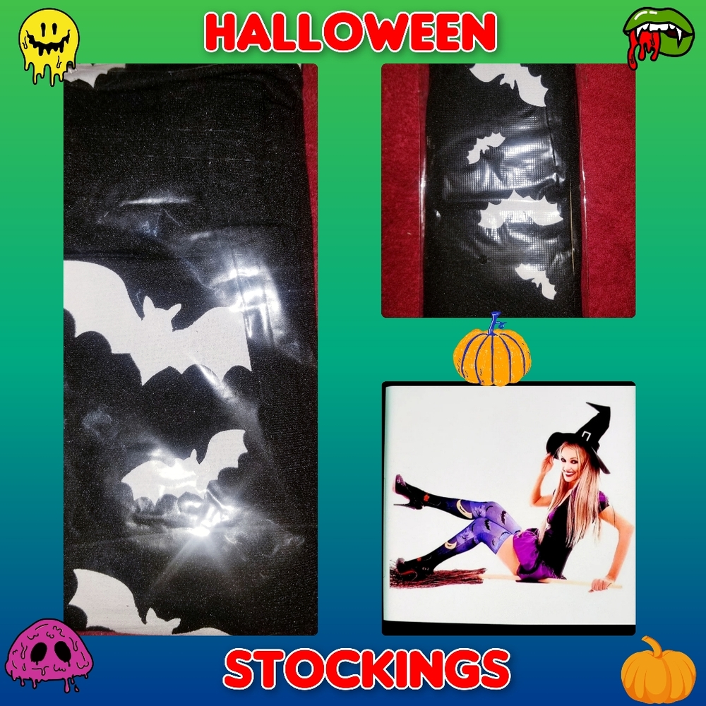 One Pair Thigh High Long Halloween Stockings
